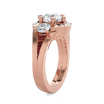 Round Three Stone Lab Grown Diamond Ring