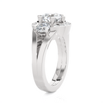 Round Three Stone Lab Grown Diamond Ring