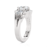 Round Three Stone Lab Grown Diamond Ring