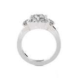 Round Three Stone Lab Grown Diamond Ring