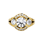 Round Three Stone Lab Grown Diamond Ring