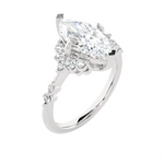Marquies Lab Grown Diamond Side Stone Engagement Ring