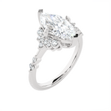 Marquies Lab Grown Diamond Side Stone Engagement Ring