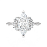 Marquies Lab Grown Diamond Side Stone Engagement Ring