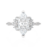 Marquies Lab Grown Diamond Side Stone Engagement Ring