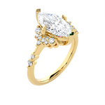 Marquies Lab Grown Diamond Side Stone Engagement Ring