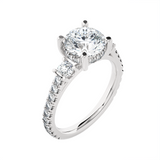 Round 3 Stone Lab Grown Diamond Ring