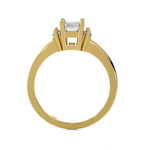 Emerald-Cut With Baguette Three Stone Lab Grown Diamond Ring