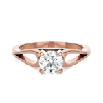 Round Lab Grown Diamond Solitaire Engagement Ring