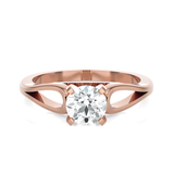Round Lab Grown Diamond Solitaire Engagement Ring
