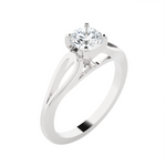 Round Lab Grown Diamond Solitaire Engagement Ring