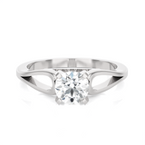 Round Lab Grown Diamond Solitaire Engagement Ring