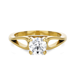Round Lab Grown Diamond Solitaire Engagement Ring