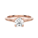 Round Lab Grown Diamond Solitaire Engagement Ring
