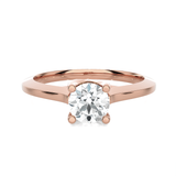 Round Lab Grown Diamond Solitaire Engagement Ring