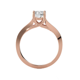 Round Lab Grown Diamond Solitaire Engagement Ring