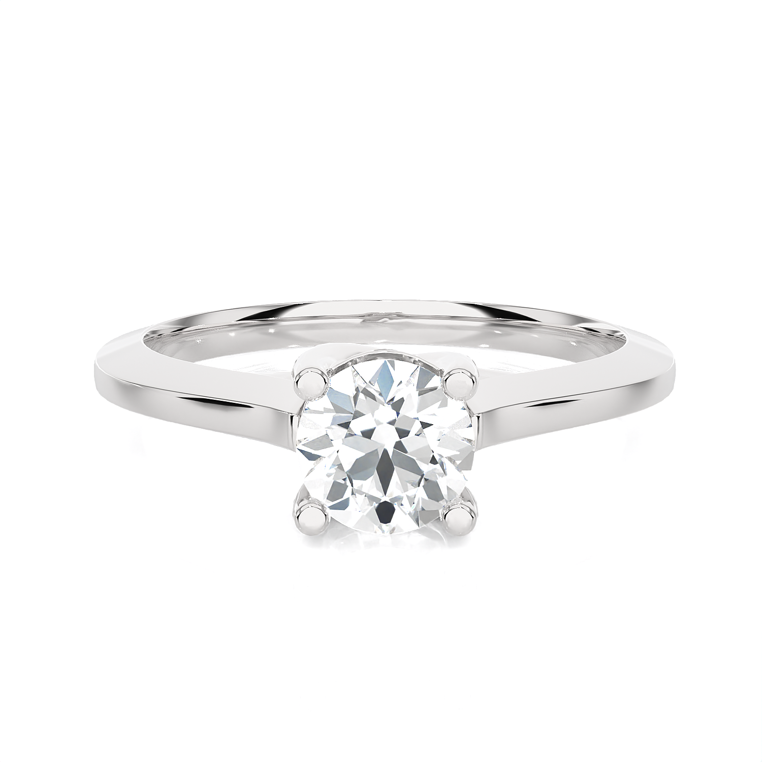 Round Lab Grown Diamond Solitaire Engagement Ring