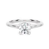 Round Lab Grown Diamond Solitaire Engagement Ring