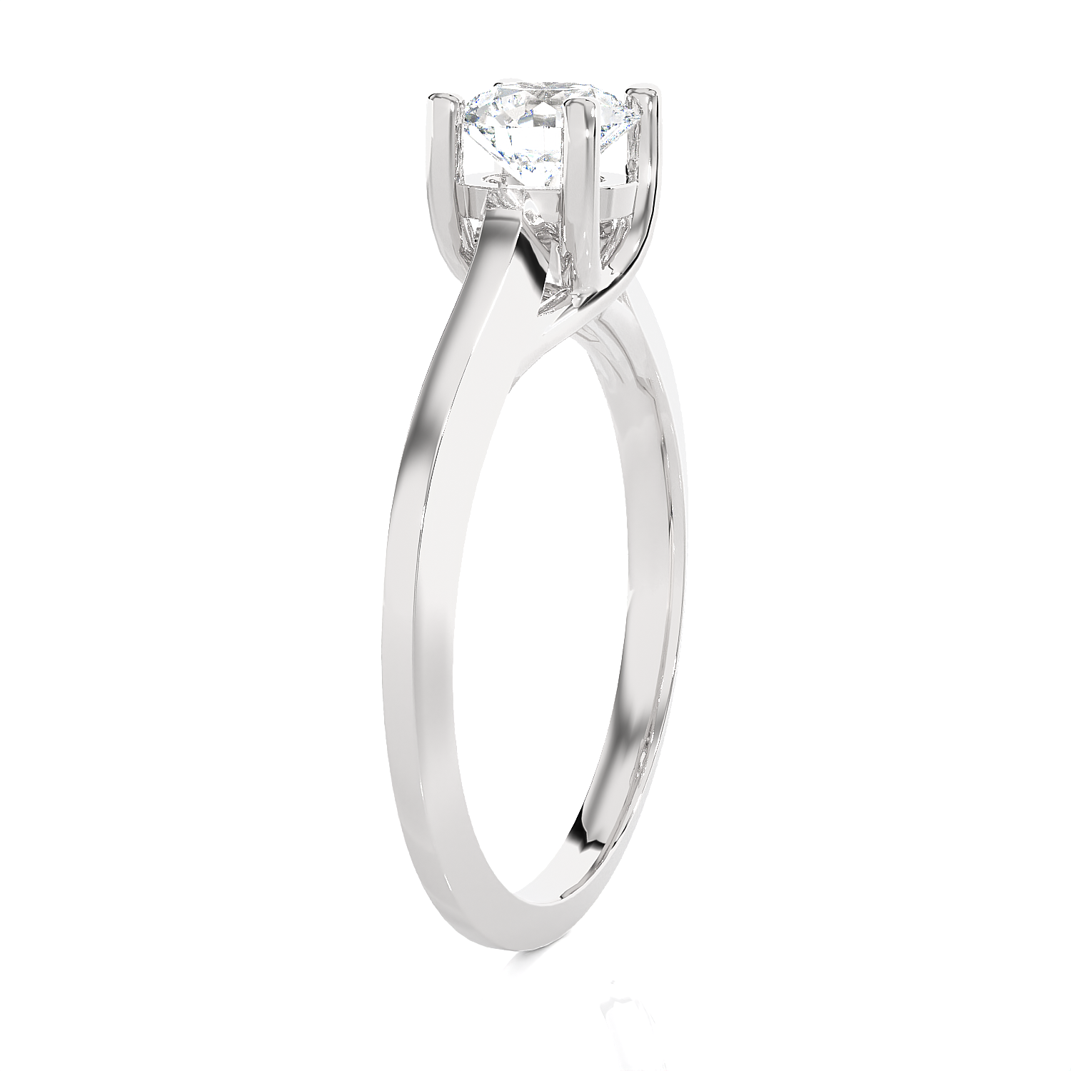 Round Lab Grown Diamond Solitaire Engagement Ring