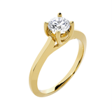 Round Lab Grown Diamond Solitaire Engagement Ring