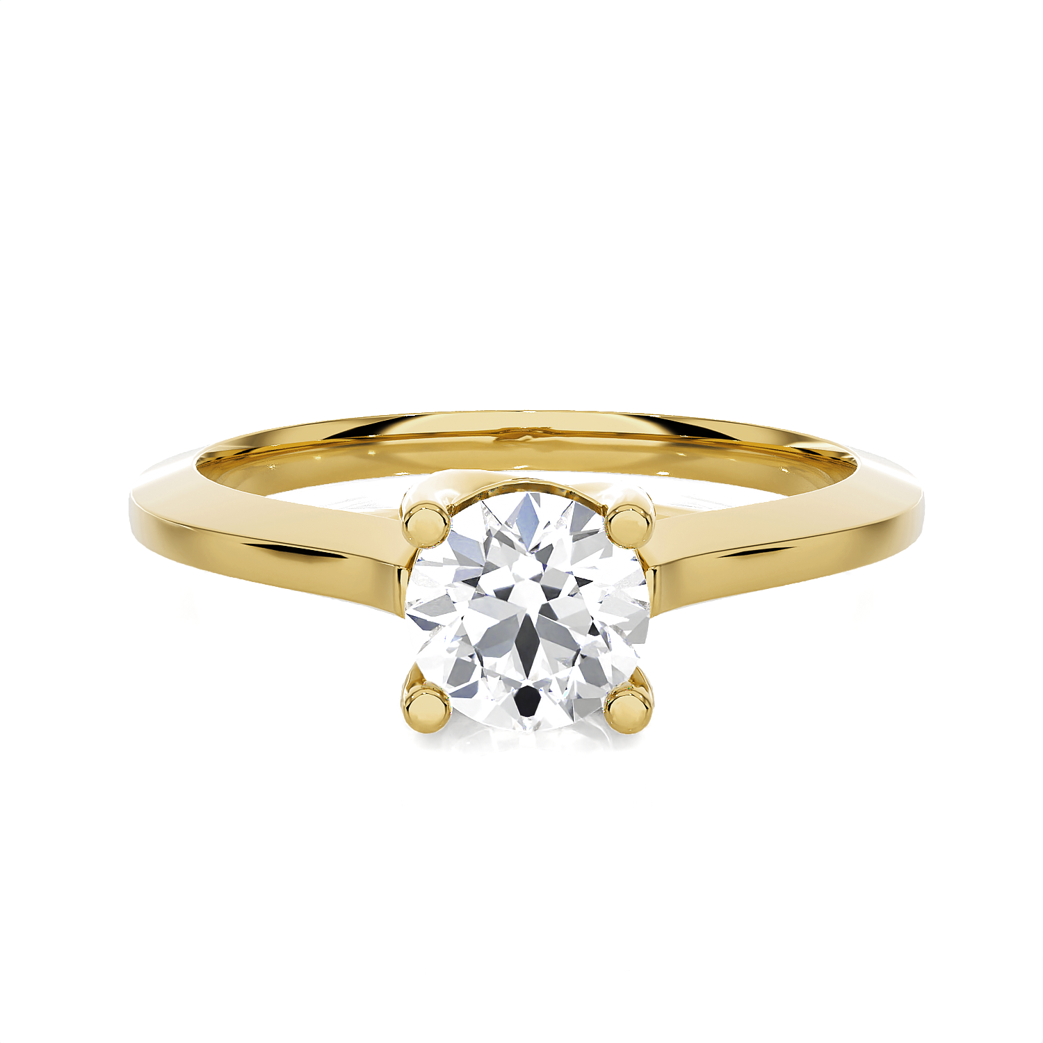 Round Lab Grown Diamond Solitaire Engagement Ring
