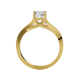 Round Lab Grown Diamond Solitaire Engagement Ring