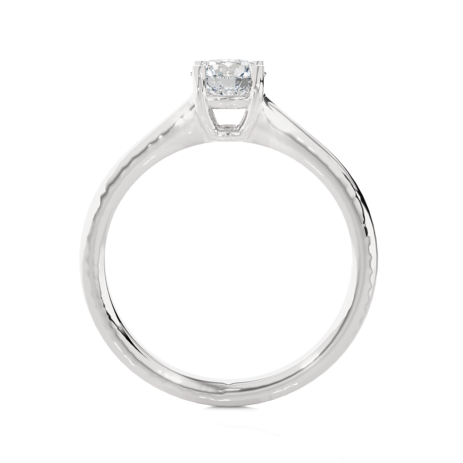 Round Lab Grown Diamond Solitaire Engagement Ring