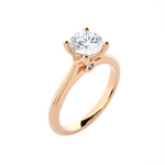 Round Lab Grown Diamond Solitaire Engagement Ring