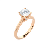 Round Lab Grown Diamond Solitaire Engagement Ring