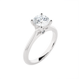 Round Lab Grown Diamond Solitaire Engagement Ring