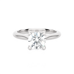 Round Lab Grown Diamond Solitaire Engagement Ring