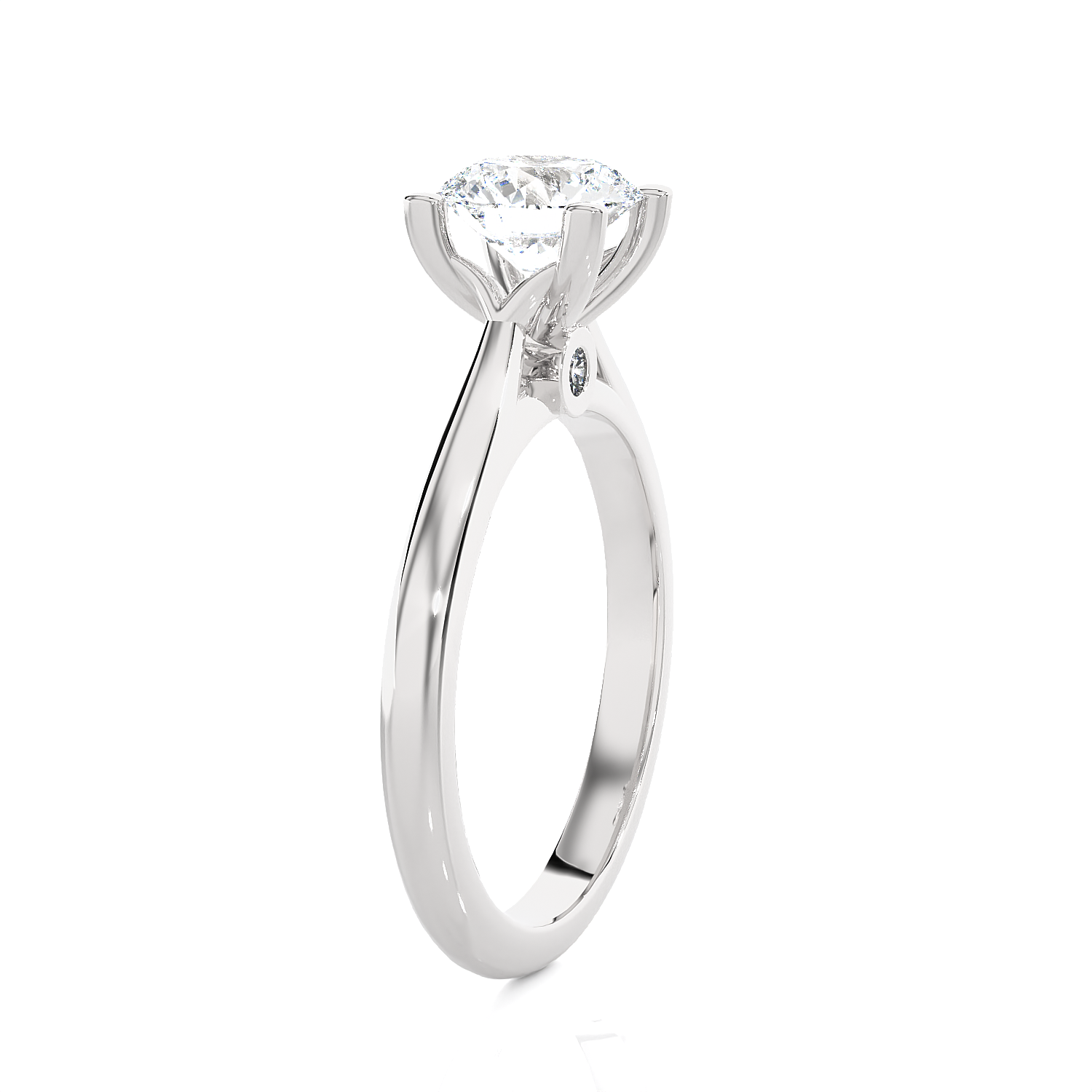 Round Lab Grown Diamond Solitaire Engagement Ring