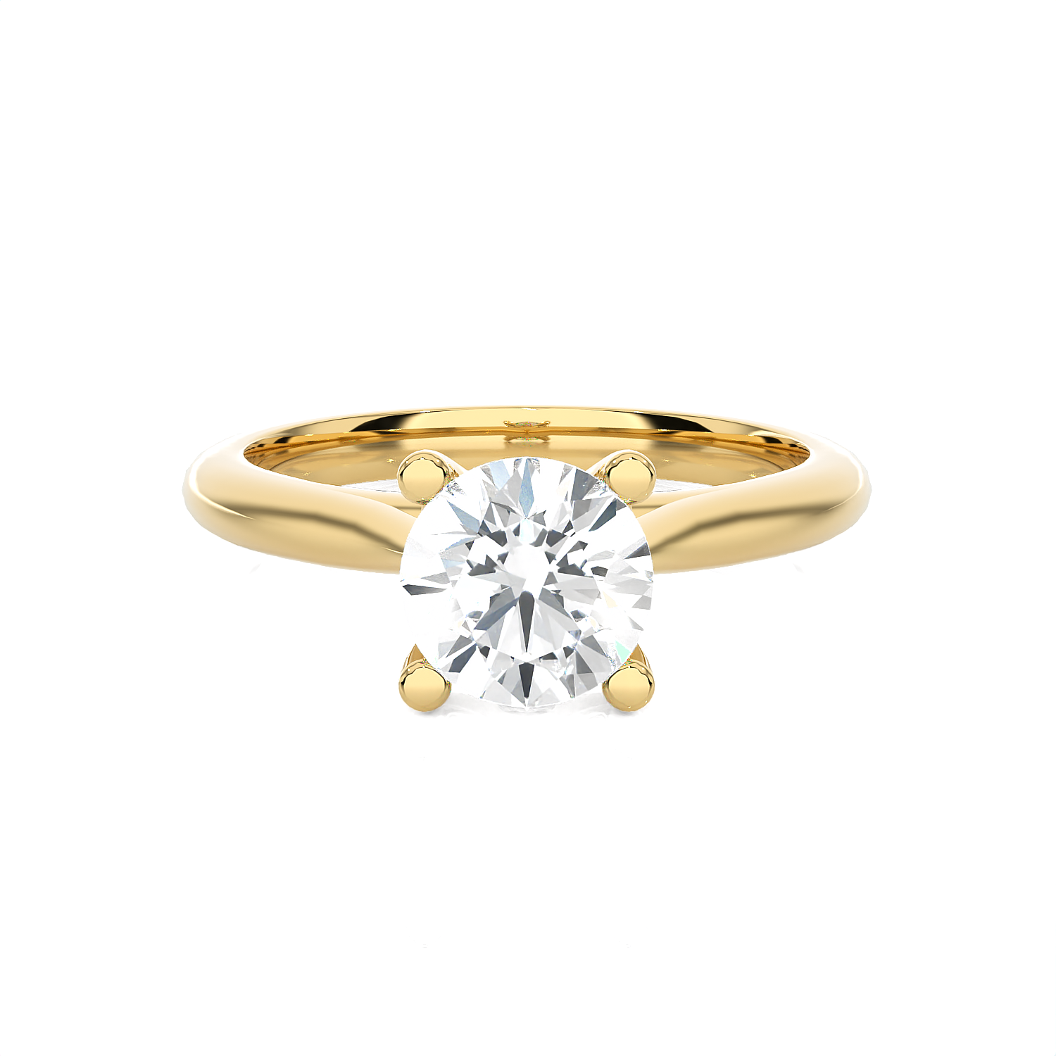 Round Lab Grown Diamond Solitaire Engagement Ring
