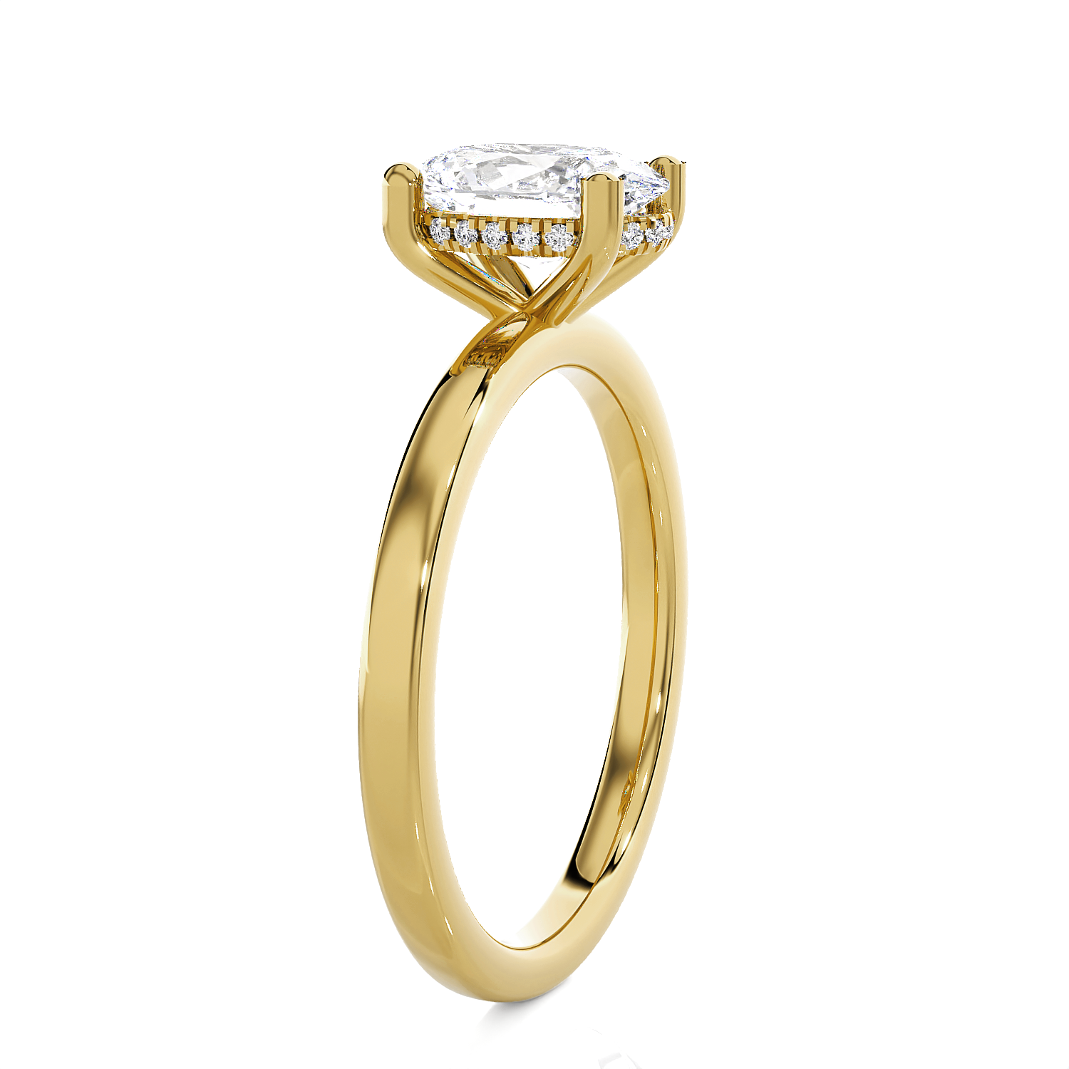 Oval Lab Grown Diamond Solitaire Engagement Ring