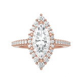 Marquise Lab Grown Diamond Halo Engagement Ring