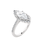 Marquise Lab Grown Diamond Halo Engagement Ring