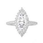 Marquise Lab Grown Diamond Halo Engagement Ring