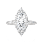 Marquise Lab Grown Diamond Halo Engagement Ring