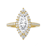 Marquise Lab Grown Diamond Halo Engagement Ring