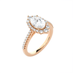 Oval Lab Grown Diamond Halo Engagement Ring