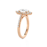 Oval Lab Grown Diamond Halo Engagement Ring