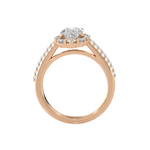 Oval Lab Grown Diamond Halo Engagement Ring