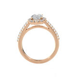 Oval Lab Grown Diamond Halo Engagement Ring