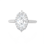 Oval Lab Grown Diamond Halo Engagement Ring