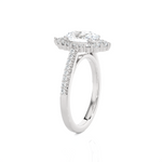 Oval Lab Grown Diamond Halo Engagement Ring