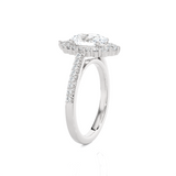 Oval Lab Grown Diamond Halo Engagement Ring