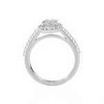 Oval Lab Grown Diamond Halo Engagement Ring