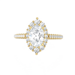 Oval Lab Grown Diamond Halo Engagement Ring