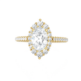 Oval Lab Grown Diamond Halo Engagement Ring