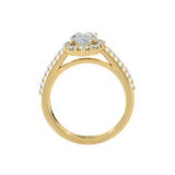 Oval Lab Grown Diamond Halo Engagement Ring
